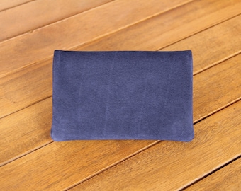 Tobacco bag made of hand-soft nubuck leather in royal blue, tobacco case, rolling bag, tobacco pouch