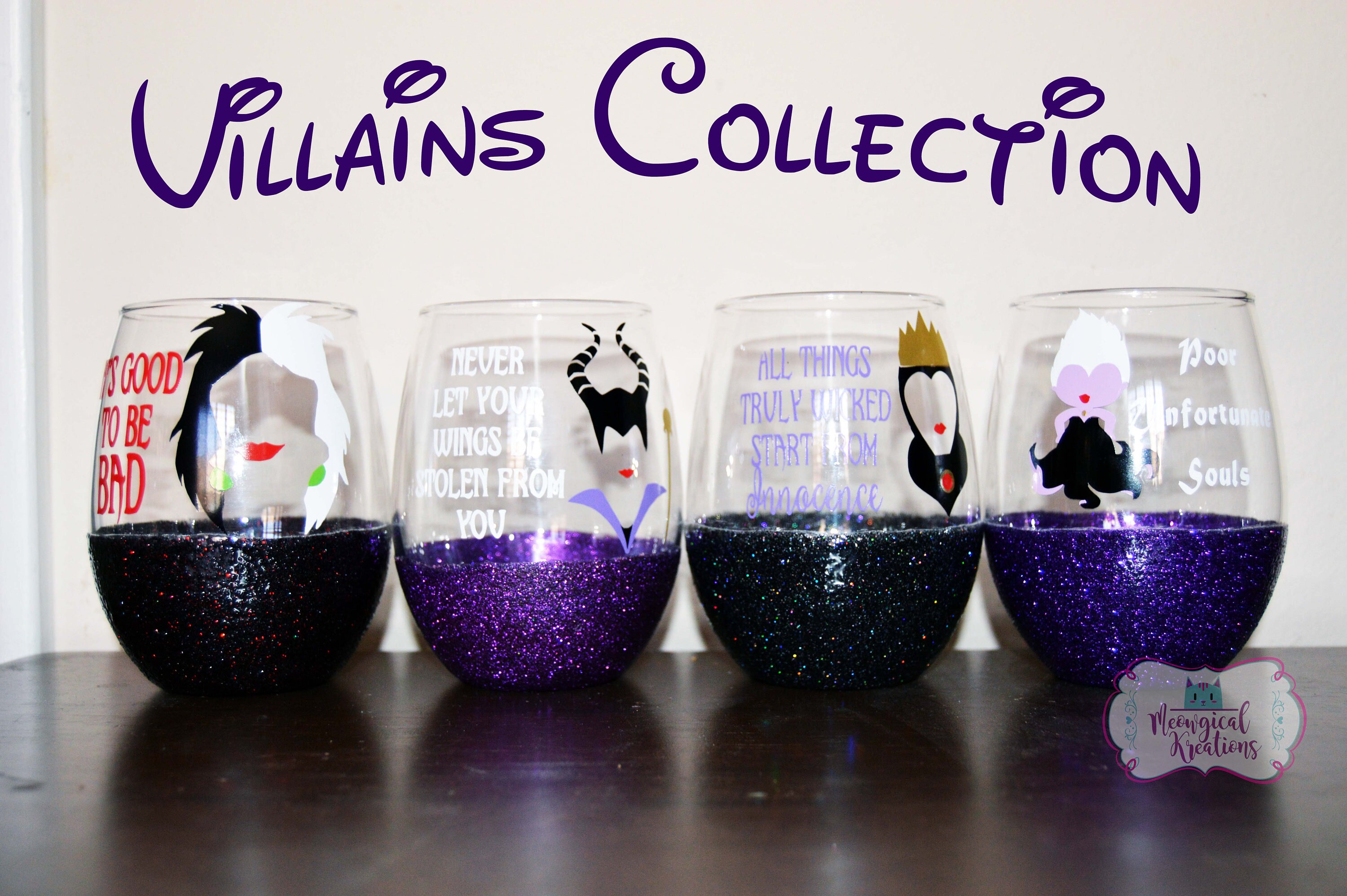 Disney Villain Wine Glass Collection Disney Evil Queen Wine | Etsy