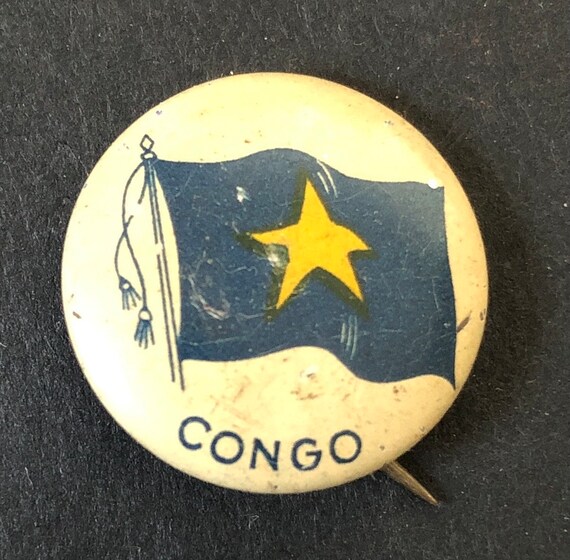 C. 1920 Pinback Button, Flag of Congo - image 1