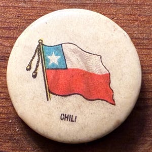 1896 Pinback Button, Flag of Peru