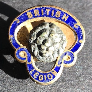 1930s British Legion Lapel Badge, British Charitable Organization for Military