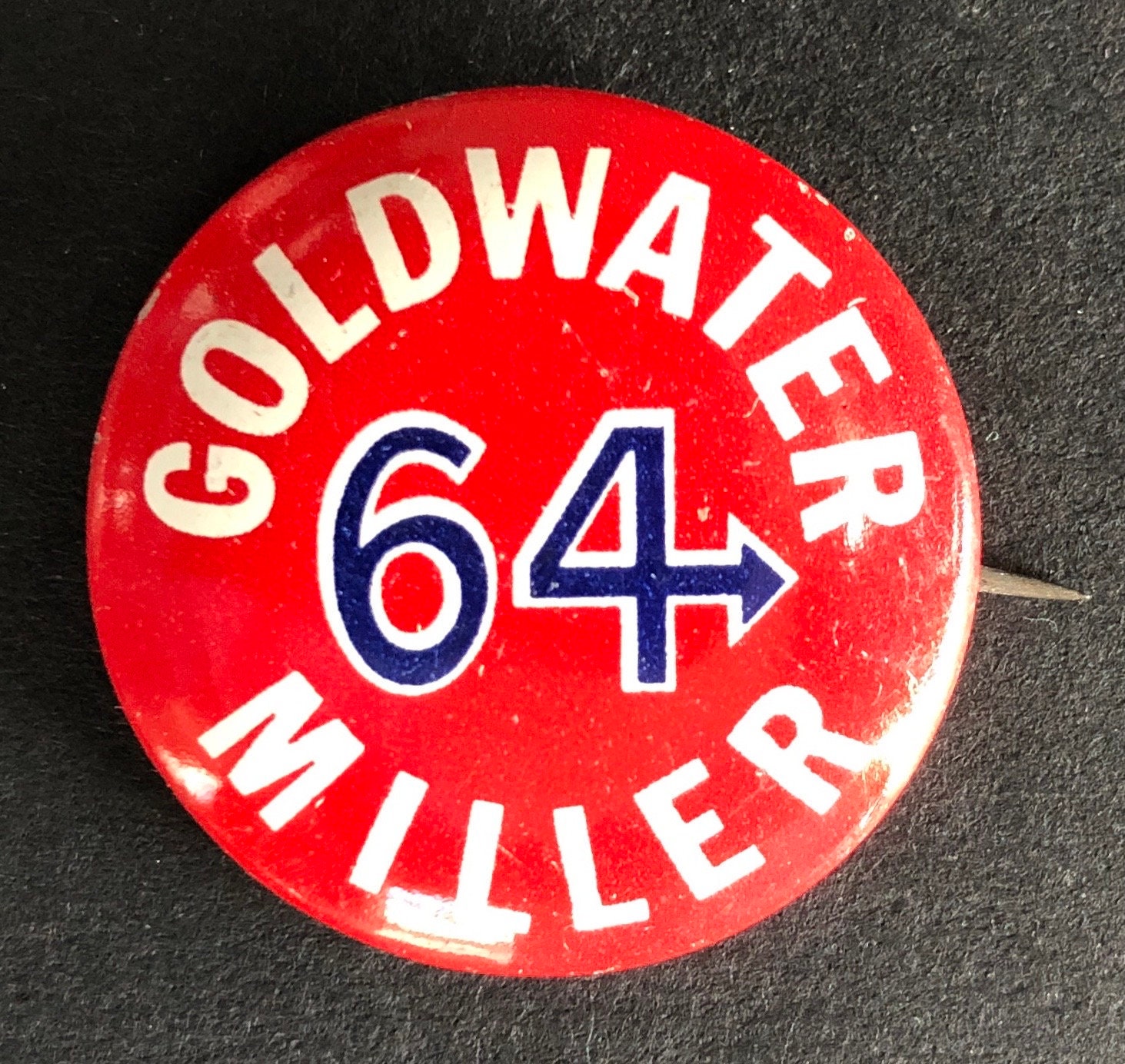1964 Pinback Button, Goldwater & Miller in ‘64