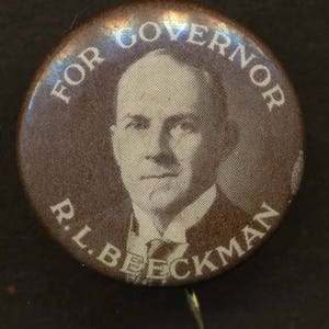 1914 For Governor Republican Robert Livingston Beeckman, Rhode Island Pinback Button