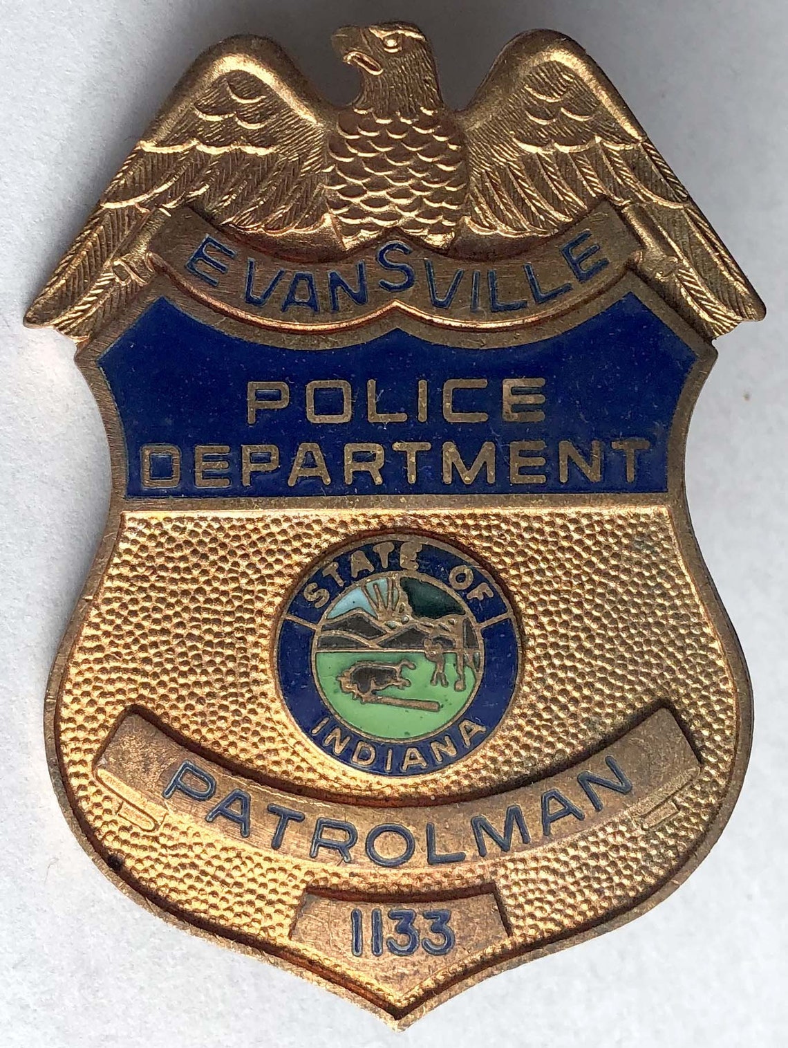 Vintage and Obsolete Evansville Indiana Police Badge Etsy