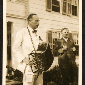 C. 1935 Photo Gentleman Playing Accordion