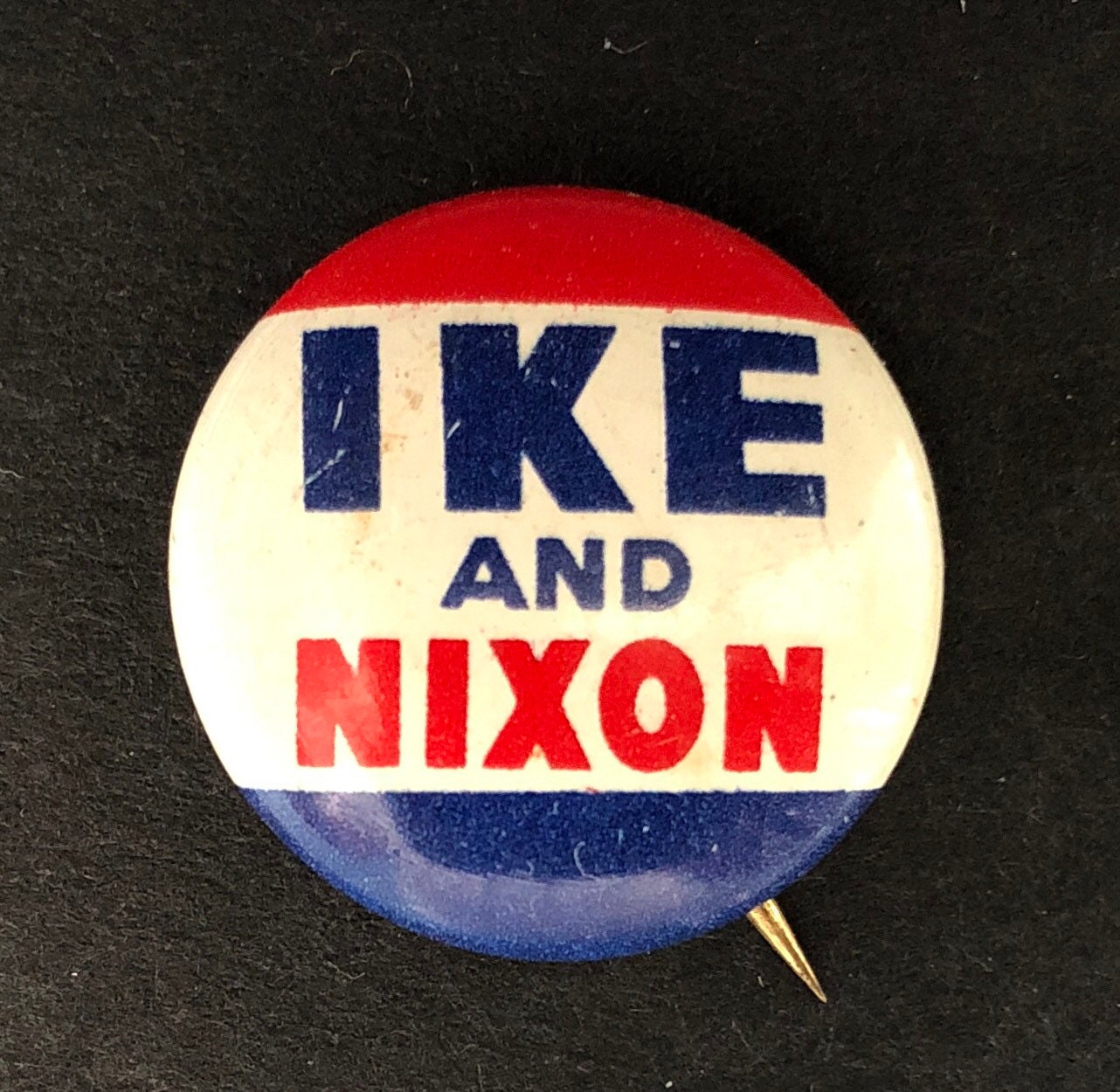 1956 Dwight D. Eisenhower campagna presidenziale Pinback Button, Ike e Nixon