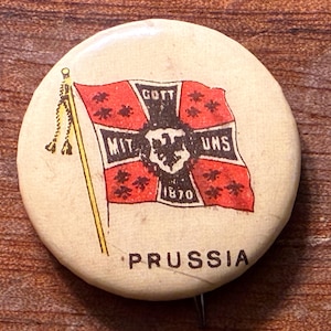 Przypinka z 1896 r., flaga Prus, Niemcy