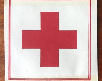 WWII Red Cross Window Sticker for Car