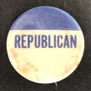 Botón Pinback de la década de 1940, Republicano