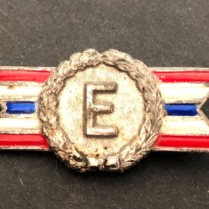 WWII Army Navy Production Award button, Sterling Silver, 1 3/16&quot;