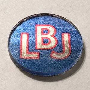 1964 LBJ for the USA, Lyndon B. Johnson Presidential Campaign Flasher Sticker Button