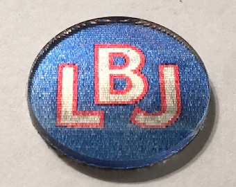 1964 LBJ voor de VS, Lyndon B. Johnson Presidential Campaign Flasher Sticker Button