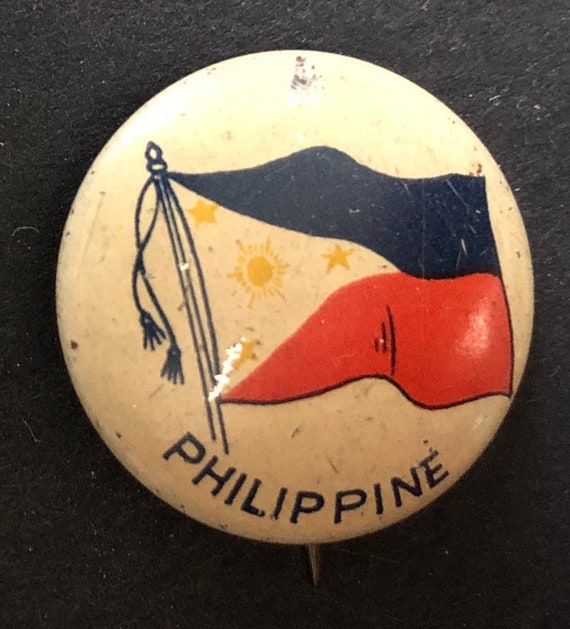 C. 1920 Pinback Button, Flag of The Philippines - image 2