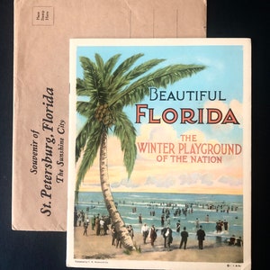 1925 Booklet, Beautiful Florida, Winter Playground, Filled with Color Prints