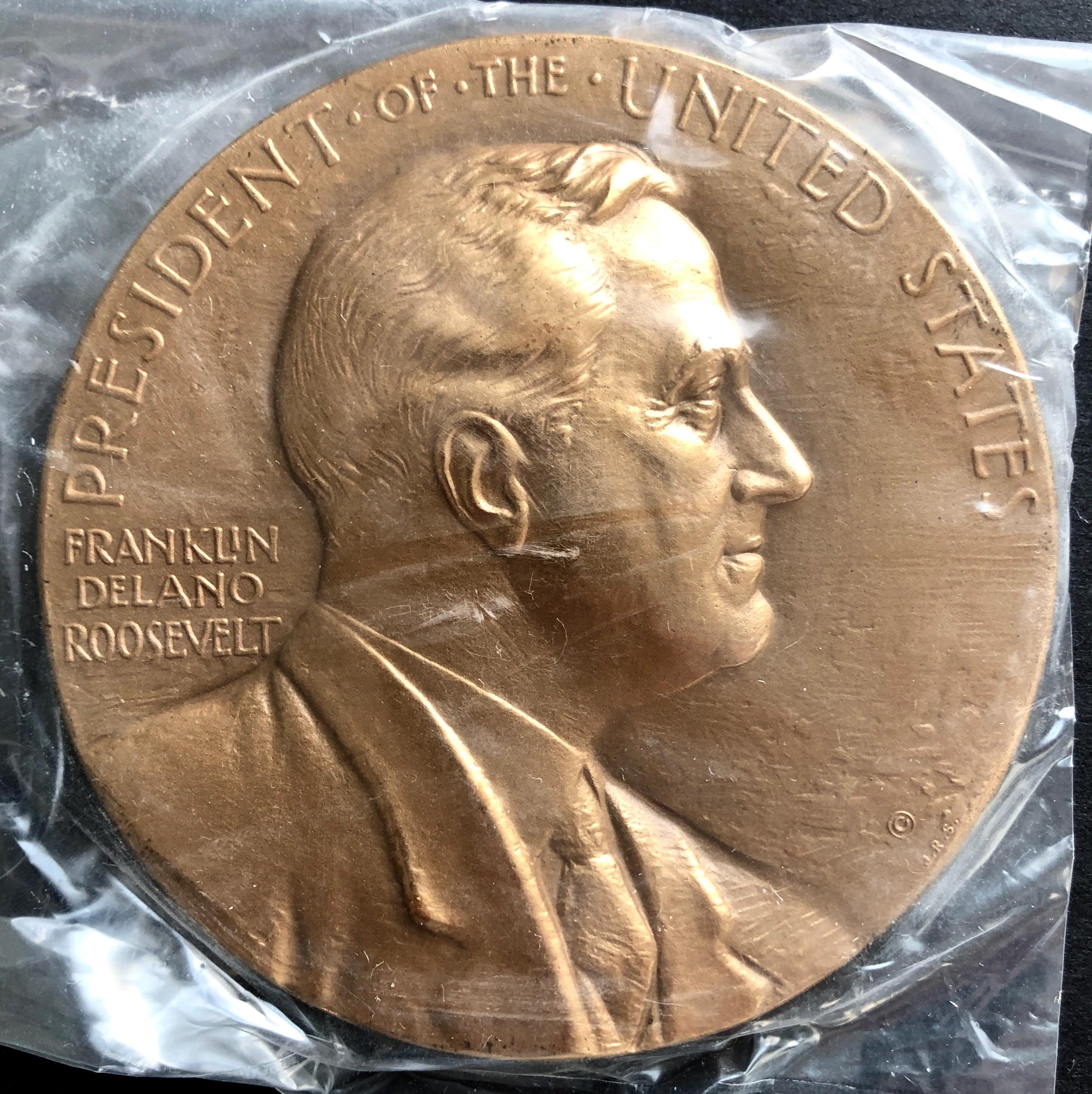 US Mint Franklin D. Roosevelt Inaugural Medal, Sealed in Box, image size:2618x2625