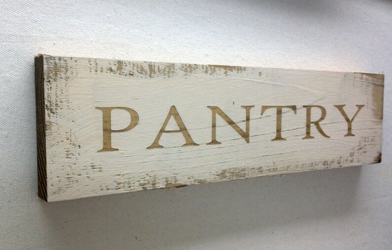 PANTRY word kitchen word art Wood Pantry Plaque. shabby Etsy
