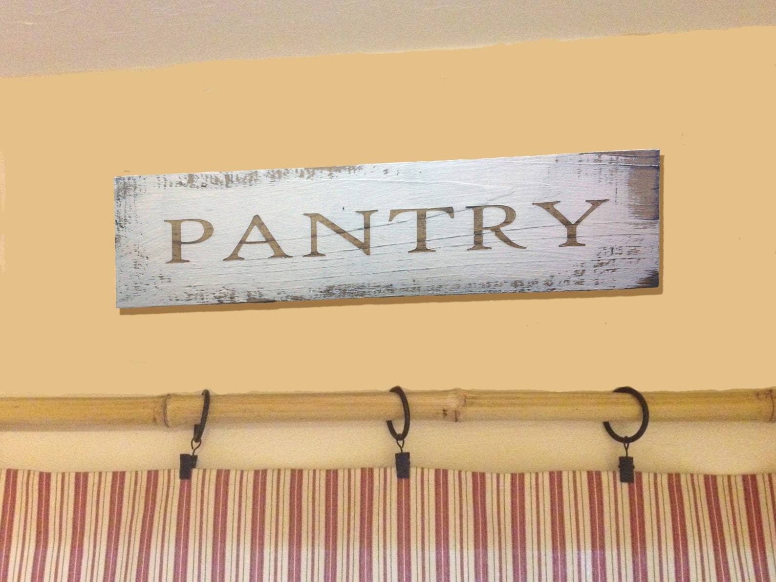 PANTRY word kitchen word art Wood Pantry Plaque. shabby Etsy