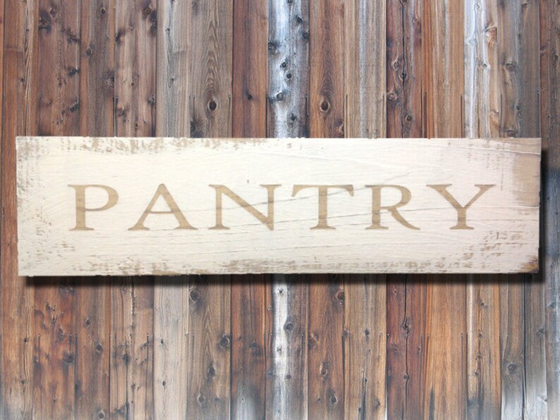 PANTRY word kitchen word art Wood Pantry Plaque. shabby Etsy