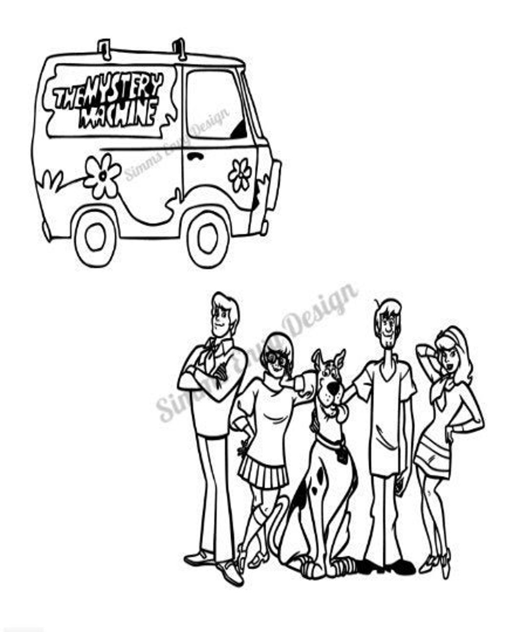 Mystery Machine Scooby Doo SVG File for Circut or Silhouette Etsy Finland