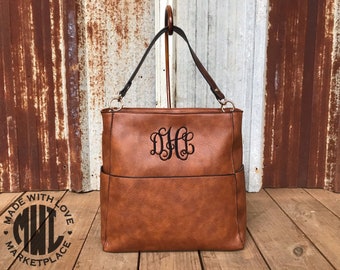monogrammed leather purse