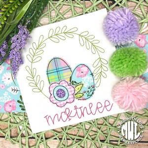 Girls Floral Easter Egg Shirt, Girls Easter Egg Ruffle Shirt, Floral Easter Shirt, Spring Shirt, Egg Shirt, Floral Easter Monogram Shirt