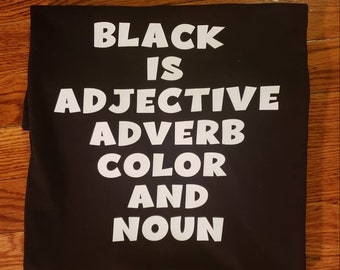 Black Is Adjective Adverb Color and Noun Black History