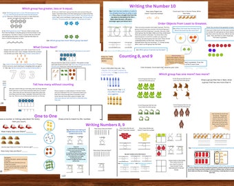 Kindergarten Math Curriculum, Counting, Numbers (Digital Download)