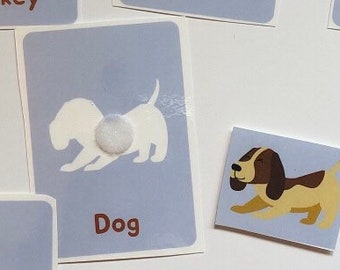 Animal matching cards, flash cards but a lot better! Montessori learning, preschool learning, toddler learning