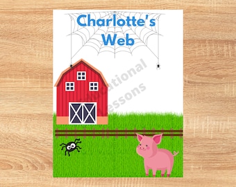Charlottes Web poster, Quote poster, Book poster, kids poster, Kids room decoration, classroom decoration