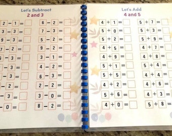 Addition Subtraction Workbook, Elementary Math Practice (Digital Download)