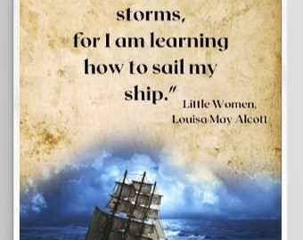 Little Women Quote Poster: Inspirational Girls Room Art (Digital Download)