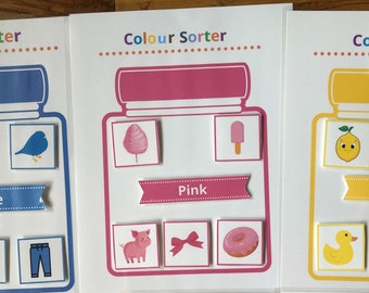 Colour Sorting Jars: Montessori Toddler Activity (Printable)