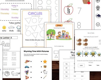 Preschool Busy Book, Kindergarten Workbook, Handwriting Practice (Printable Activity)
