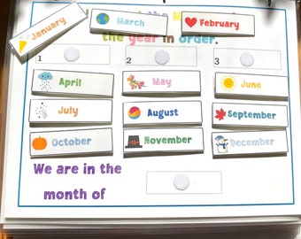 Months & Days of the Week Learning Activity, Homeschool Printable (PDF)