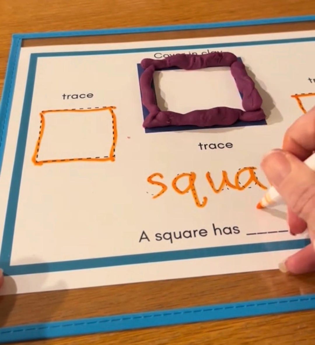8 Pages of Different Math Shapes , Clay Shape Tracing, Montessori ...