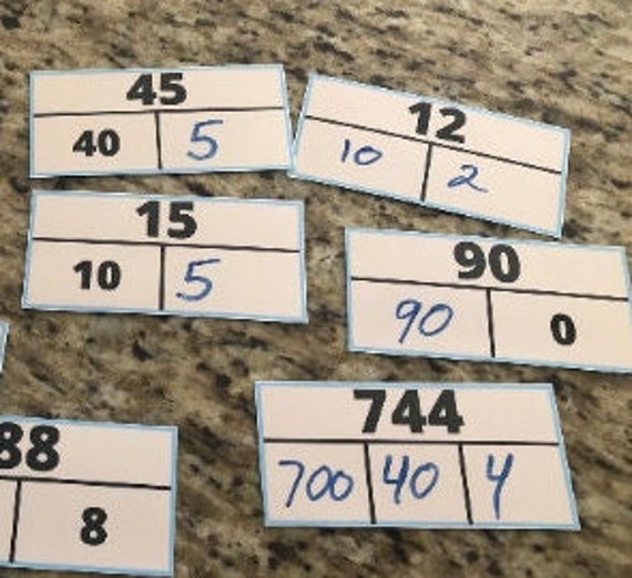 Place Value Cards Editable 60 Printable Digital Download - Etsy