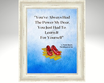 Wizard of Oz Quote Poster: Inspirational Classroom Art (Digital Download)