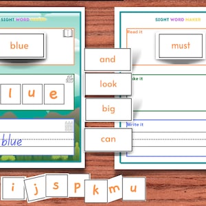 Sight word builder, 266 Sight Words! Practice Spelling, Dolch&#39;s first two word lists and Fry&#39;s word lists, Montessori learning