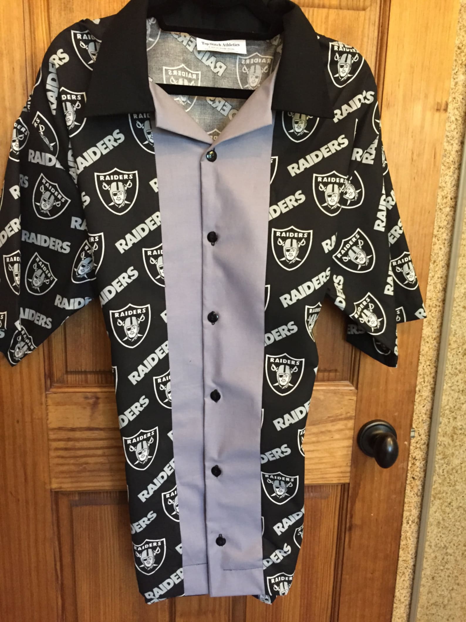 Oakland Raiders retro Bowling Shirt Etsy