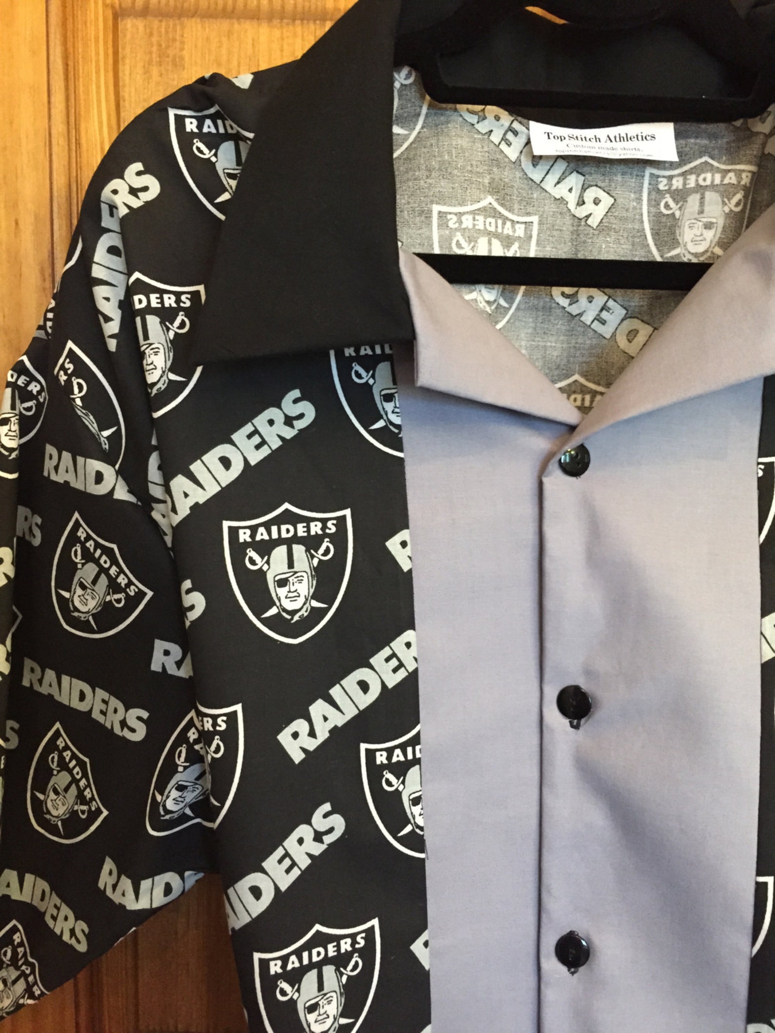 Oakland Raiders retro Bowling Shirt Etsy