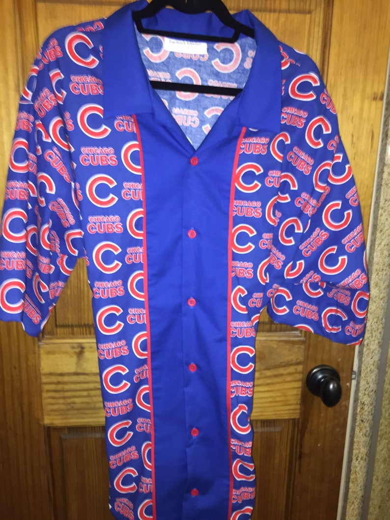 Chicago Cubs retro Bowling Shirtfull Logo Style Etsy