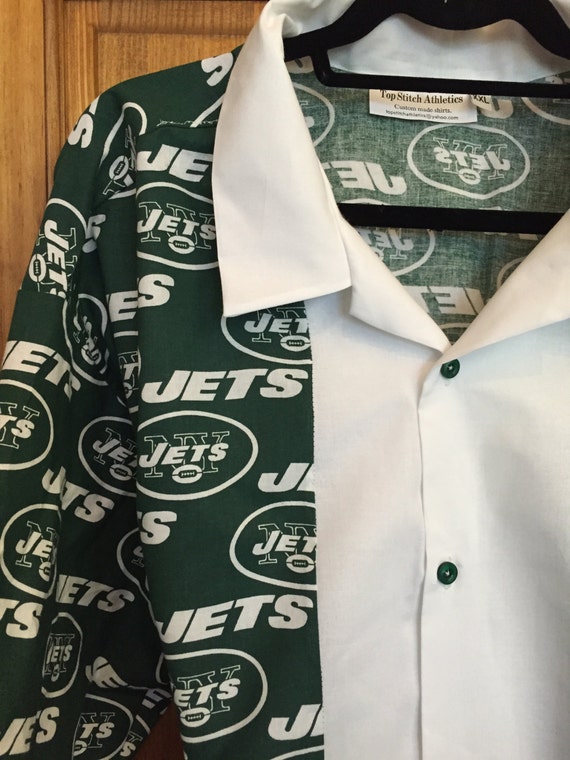 NY Jets retro Bowling Shirt 