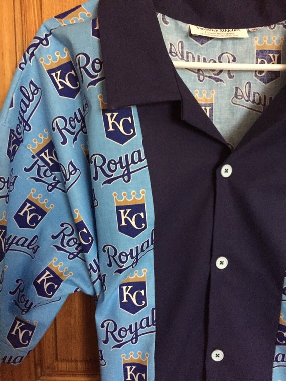 Kansas City Royals Retro Button Up Jersey Stitched Men Size XL MLB