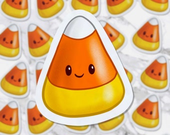 Candy Corn Vinyl Sticker – Kawaii Halloween Autumn Fall