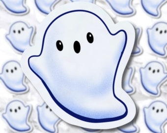 Ghost Sticker – Waterproof Vinyl Halloween Kawaii Decor