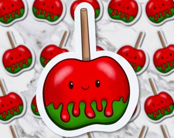 Kawaii Candy Apple Sticker – Waterproof Vinyl Die Cut
