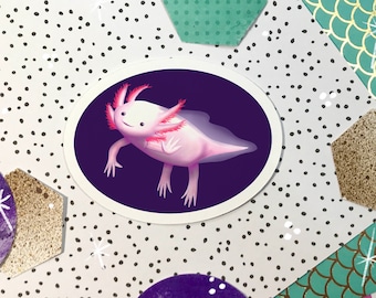 Axolotl Sticker – Waterproof Vinyl Illustrated Decal