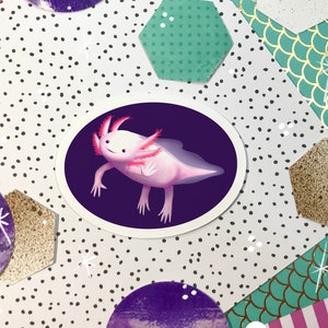 Axolotl Vinyl Sticker - Axolotl illustrated sticker
