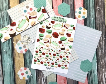 Tea time washi strips stickers