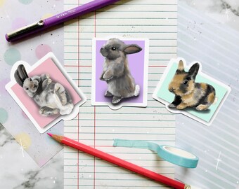 Pastel Bunny Waterproof Vinyl Stickers